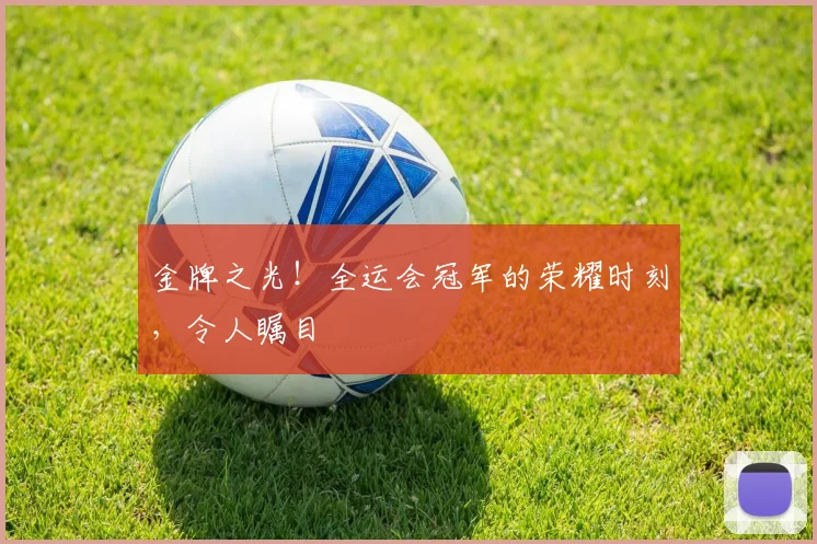金牌之光!全运会冠军的荣耀时刻,令人瞩目